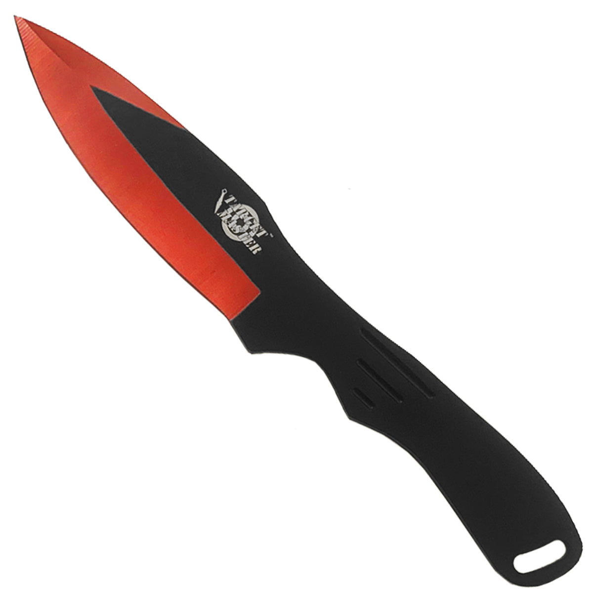 8" Overall 3 Pcs Red Throwing knife w/ black nylon sleeve