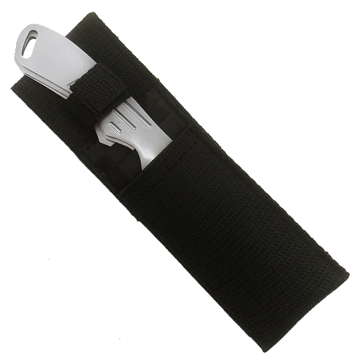 8" Overall 3 Pcs Silver Throwing knife w/ black nylon sleeve