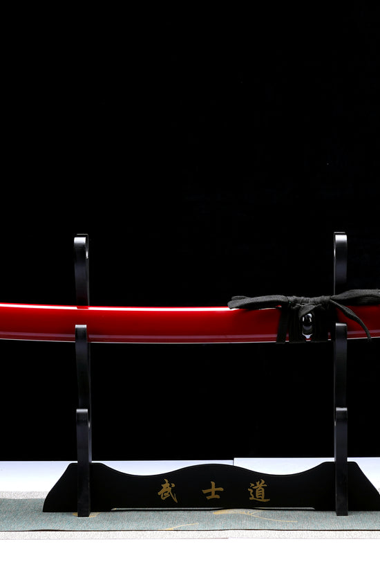 3 PCS Samurai Sword Set - Red Katana , Wakizashi and Tanto Set
