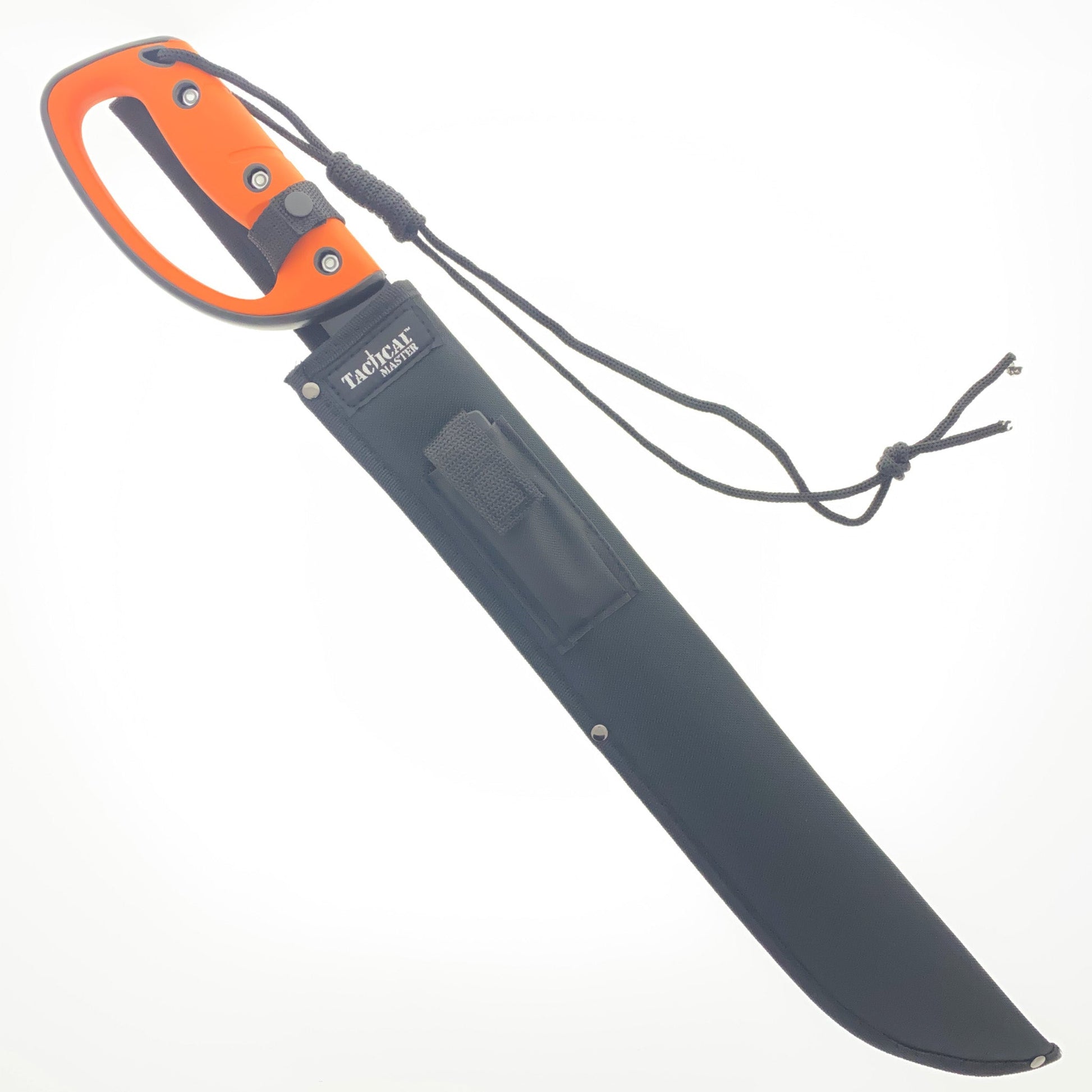 Orange Gardening Machete with Firestarter & Sharpening Stone