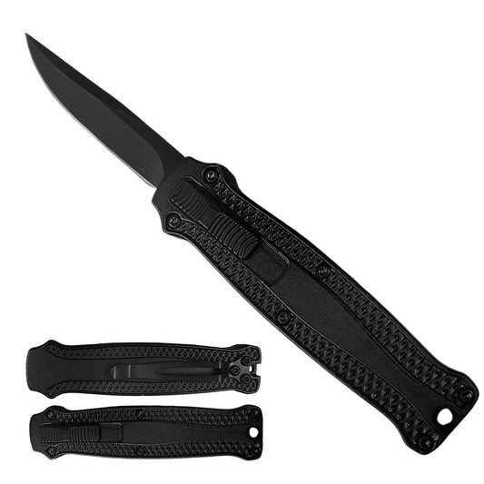 California Legal Black Mini OTF Knife - 440 Stainless | BOA059BK