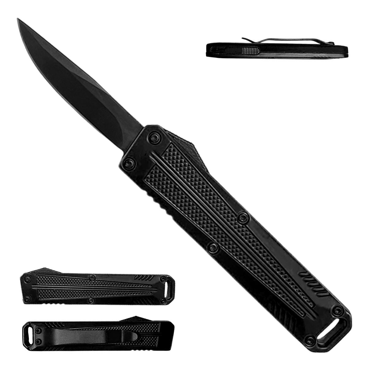 California Legal Black Mini OTF Knife - 2" 440 Blade | BOA158BK