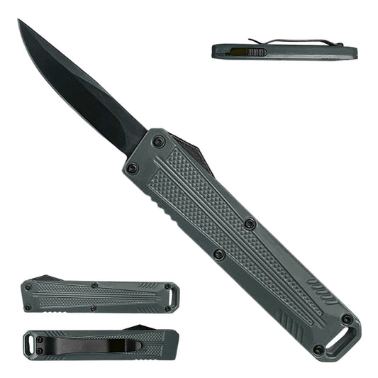 California Legal Gray Mini OTF Knife - 2" 440 Blade | BOA158GY