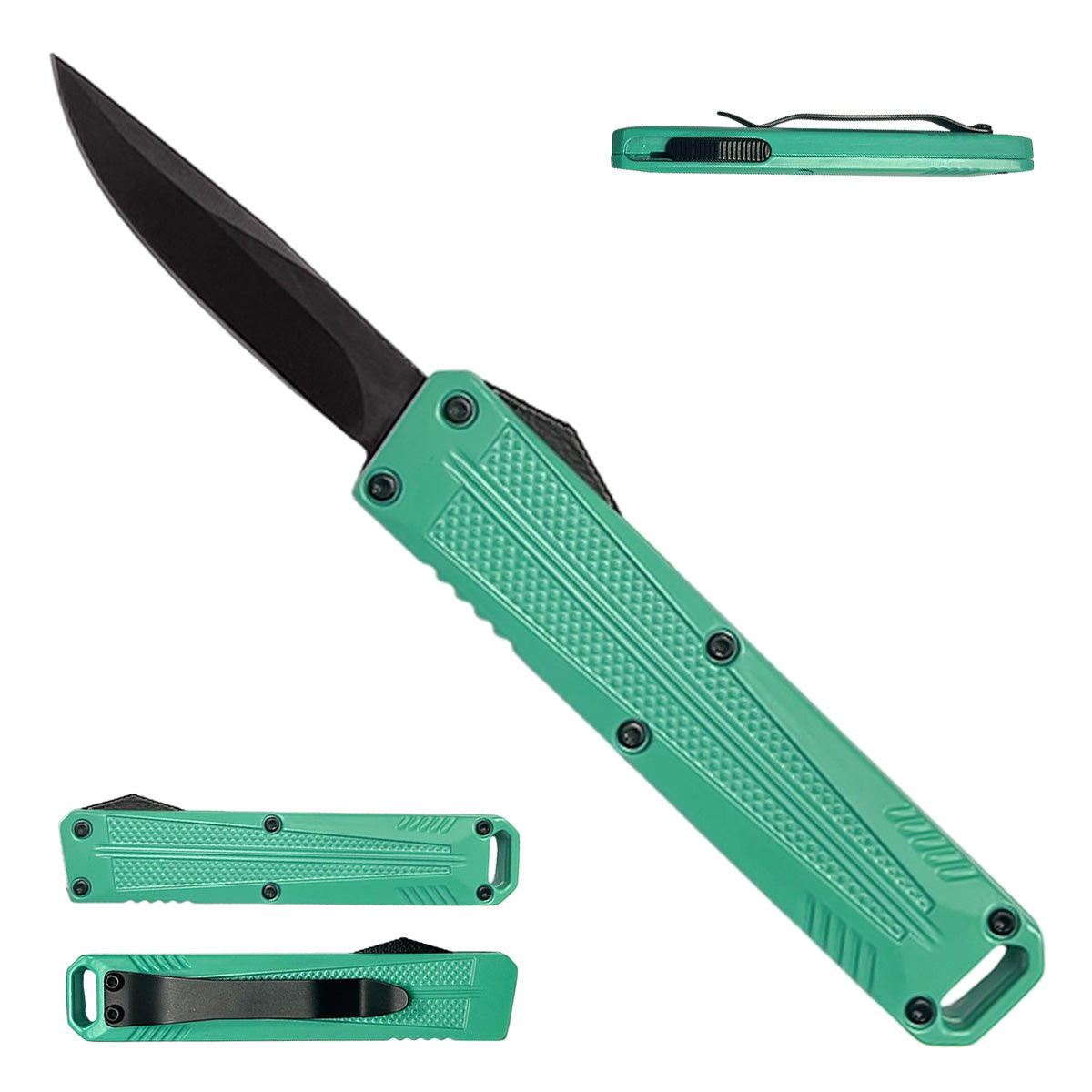 California Legal Teal Mini OTF Knife - 2" 440 Blade | BOA158TC