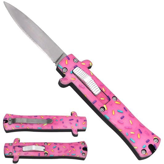 Mini OTF Knife – Donuts Handle