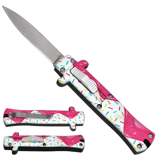 Mini OTF Knife – Donuts 2 Handle