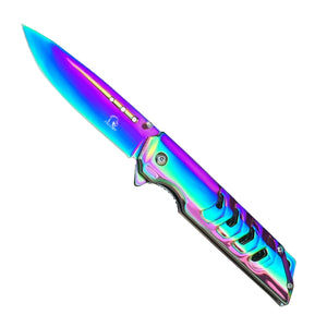 Buy Spring Assisted Pocket Knife - Rainbow Falcon Pocket Knife