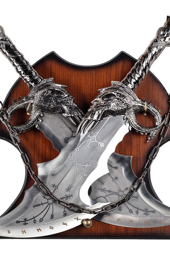 Double Daggers Decorative Set: Includes Plaque