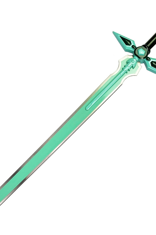 40"  Anime Green Long Sword w/ Faux Leather Sheath