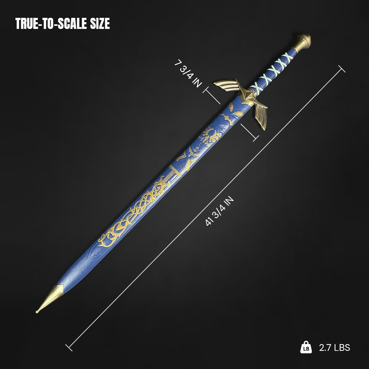 Blue Cosplay Fantasy Sword - 42" Anime Metal Sword | Guild Arms