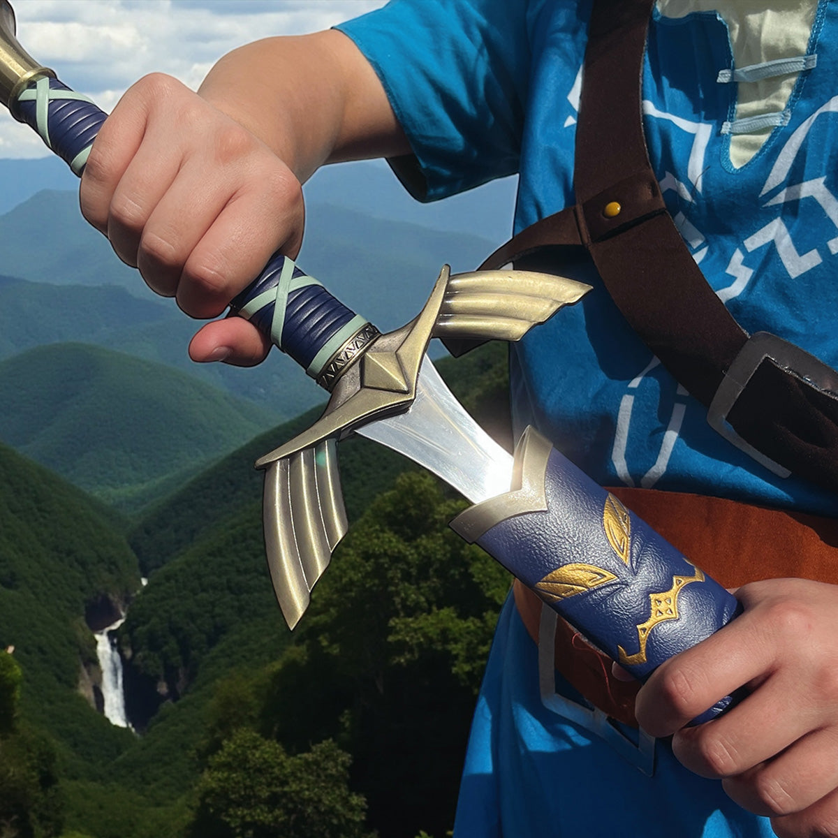 Blue Cosplay Fantasy Sword - 42" Anime Metal Sword | Guild Arms