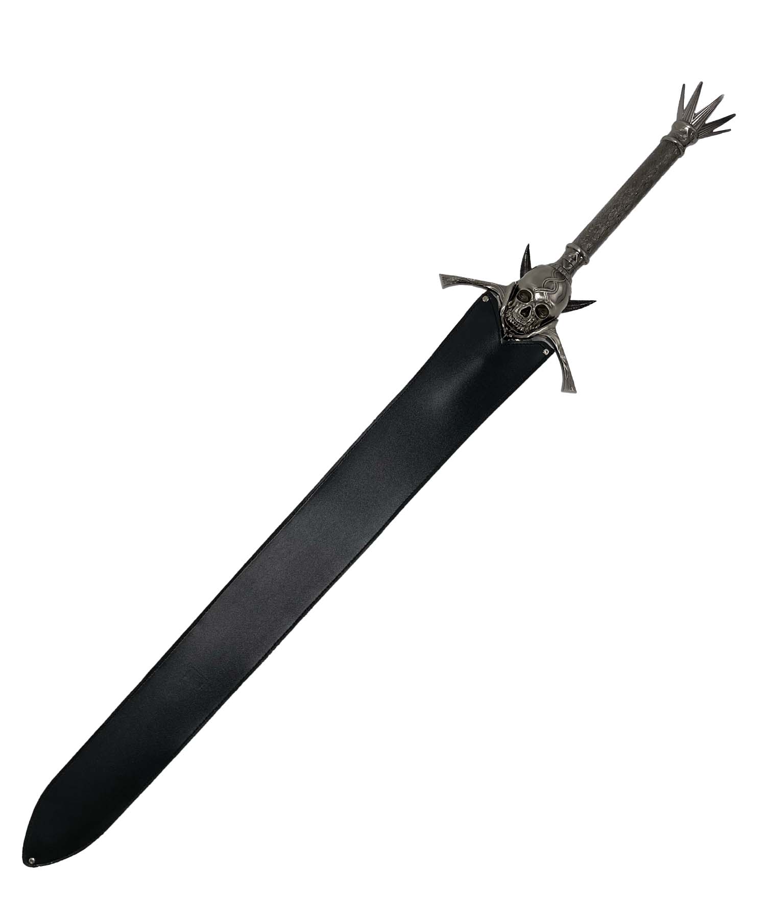 51" Overall Skull Fantasy Sword-w/black sheath