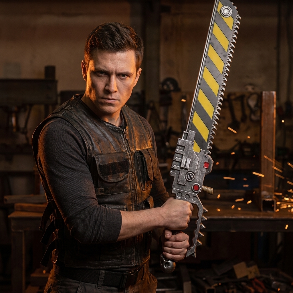39.5" Fantasy Foam power chainsaw sword