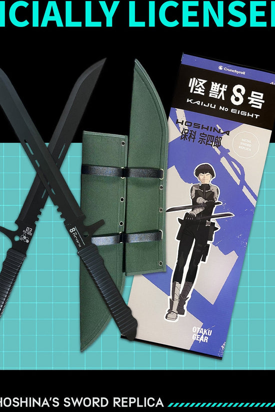 Officially Licensed Kaiju No. 8 Metal Hoshina's Swords cosplay collectible prop product photo