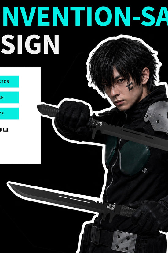 Officially Licensed Kaiju No. 8 Metal Hoshina's Swords cosplay collectible prop product photo