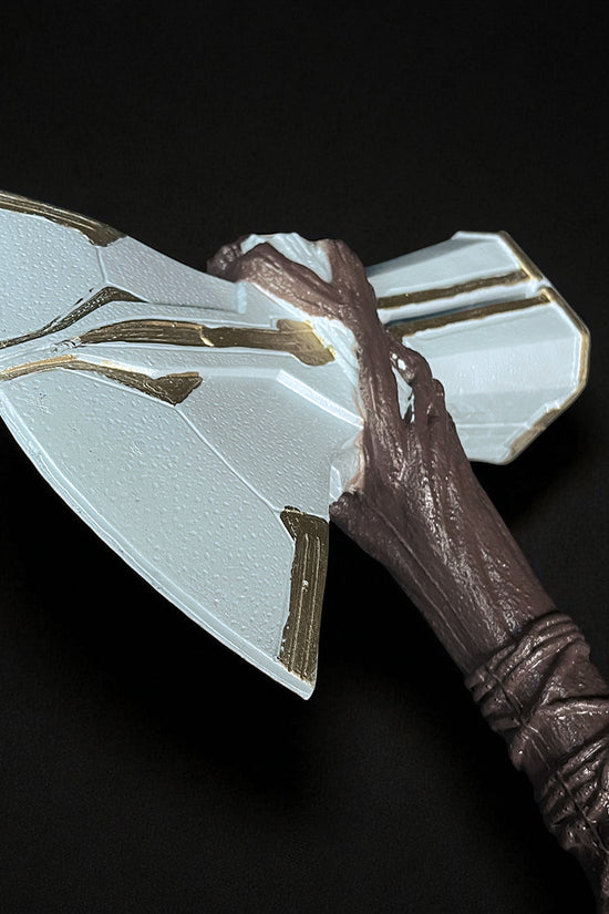 Close-up of fantasy battle axe blade