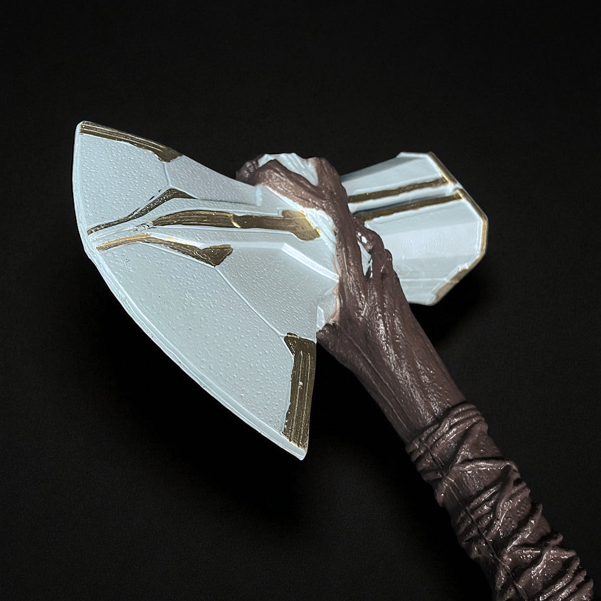Close-up of fantasy battle axe blade