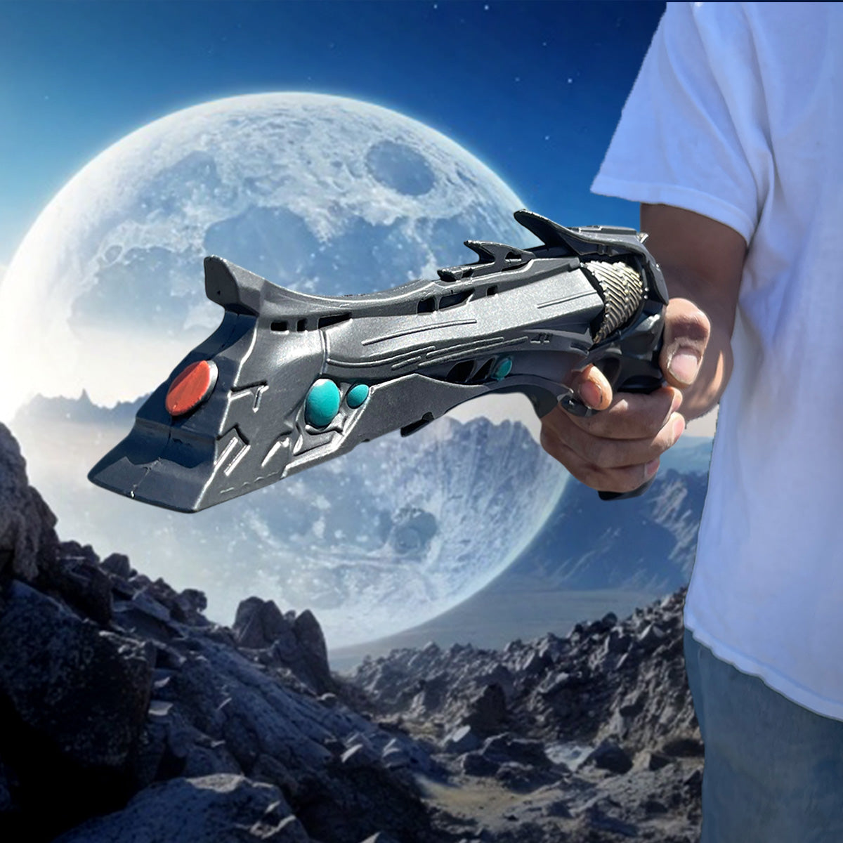 13 1/2" Foam Sci-Fi Cosplay Revolver