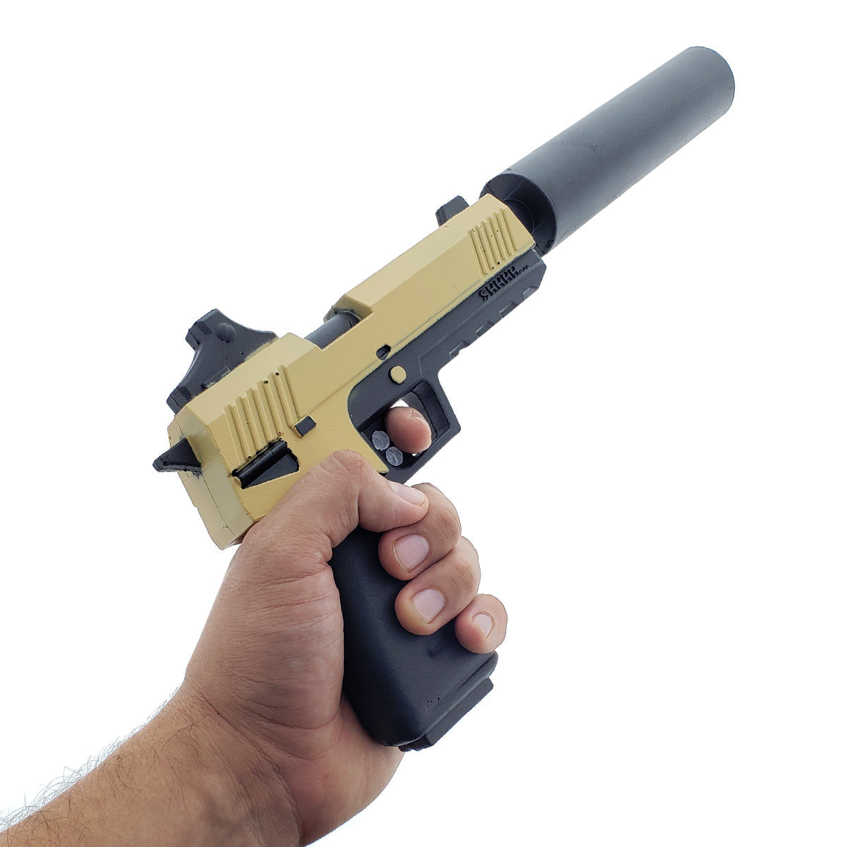 33" Foam Pistol with Supressor - Desert