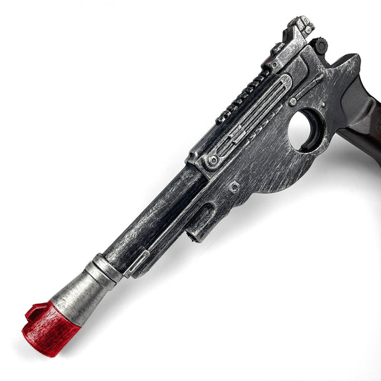 Close-up of foam blaster prop barrel detail