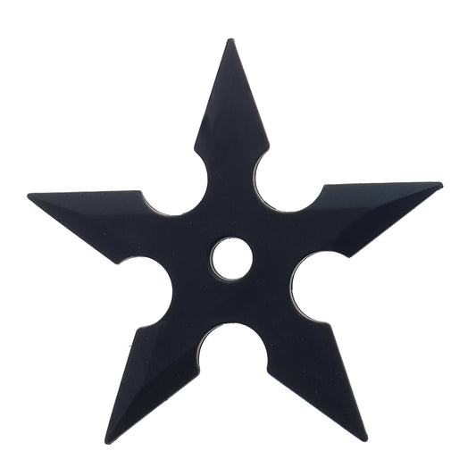 3 PCS 4 3/4" Black Rubber 5 Point Training Throwing Stars