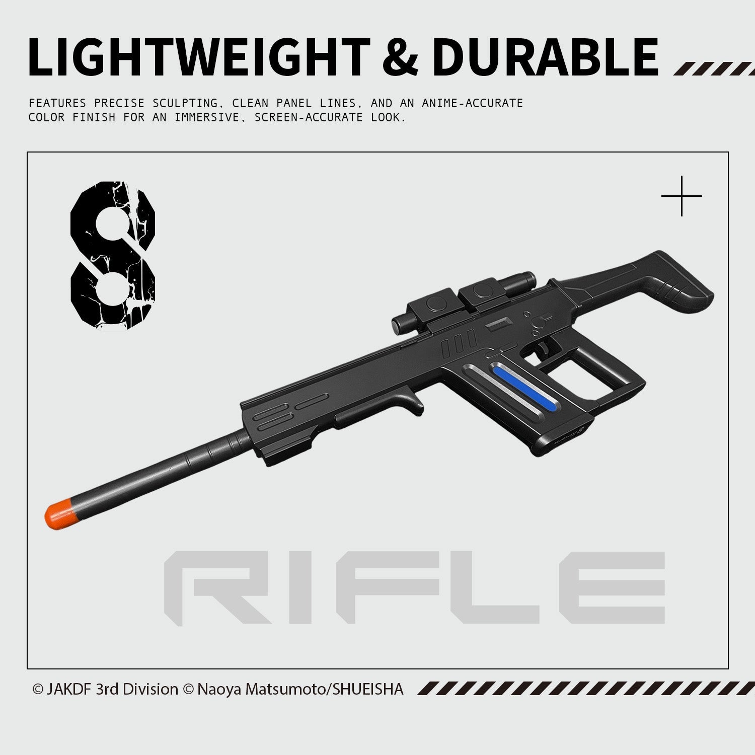 Officially Licensed Kaiju No. 8 Foam Reno's Rifle cosplay collectible prop product photo
