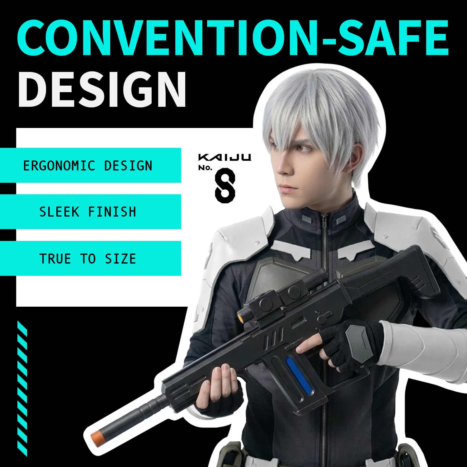 Officially Licensed Kaiju No. 8 Foam Reno's Rifle cosplay collectible prop product photo