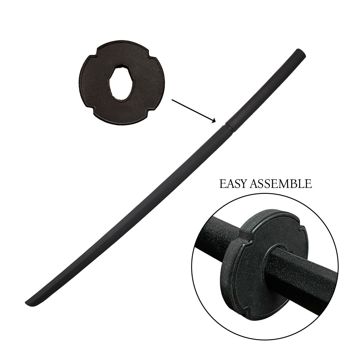 40" Black Hard Foam Samurai Sword (Bokken)