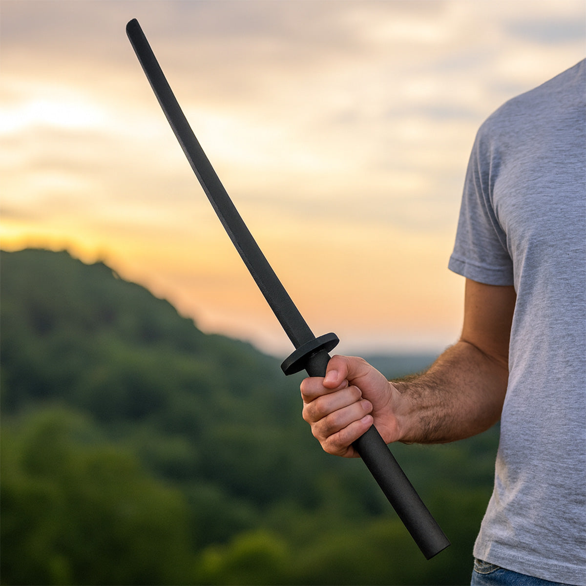 40" Black Hard Foam Samurai Sword (Bokken)