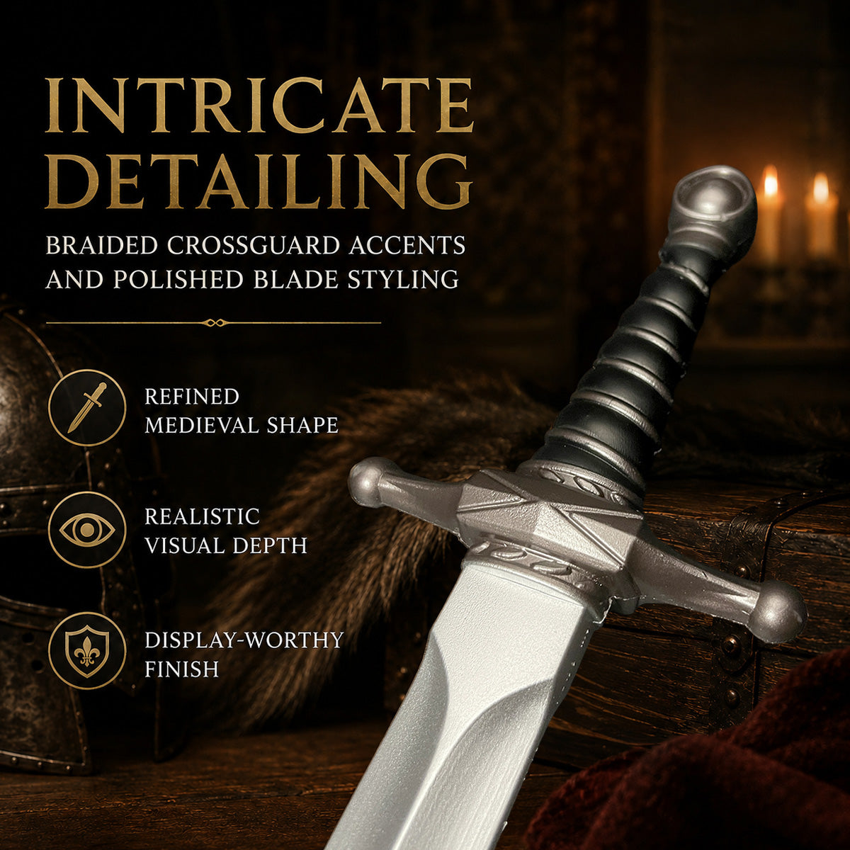 15" Medieval foam dagger