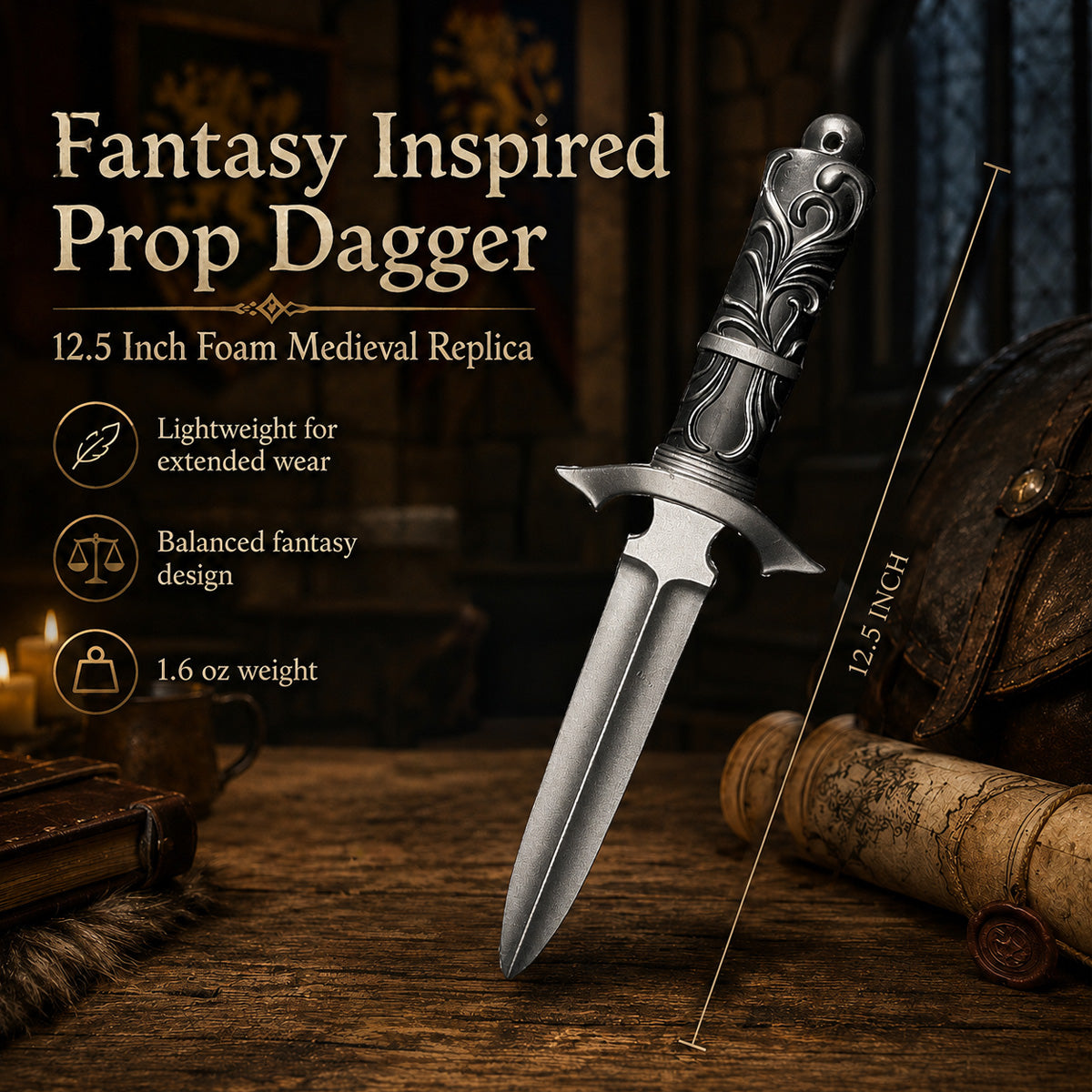 12" Medieval foam dagger