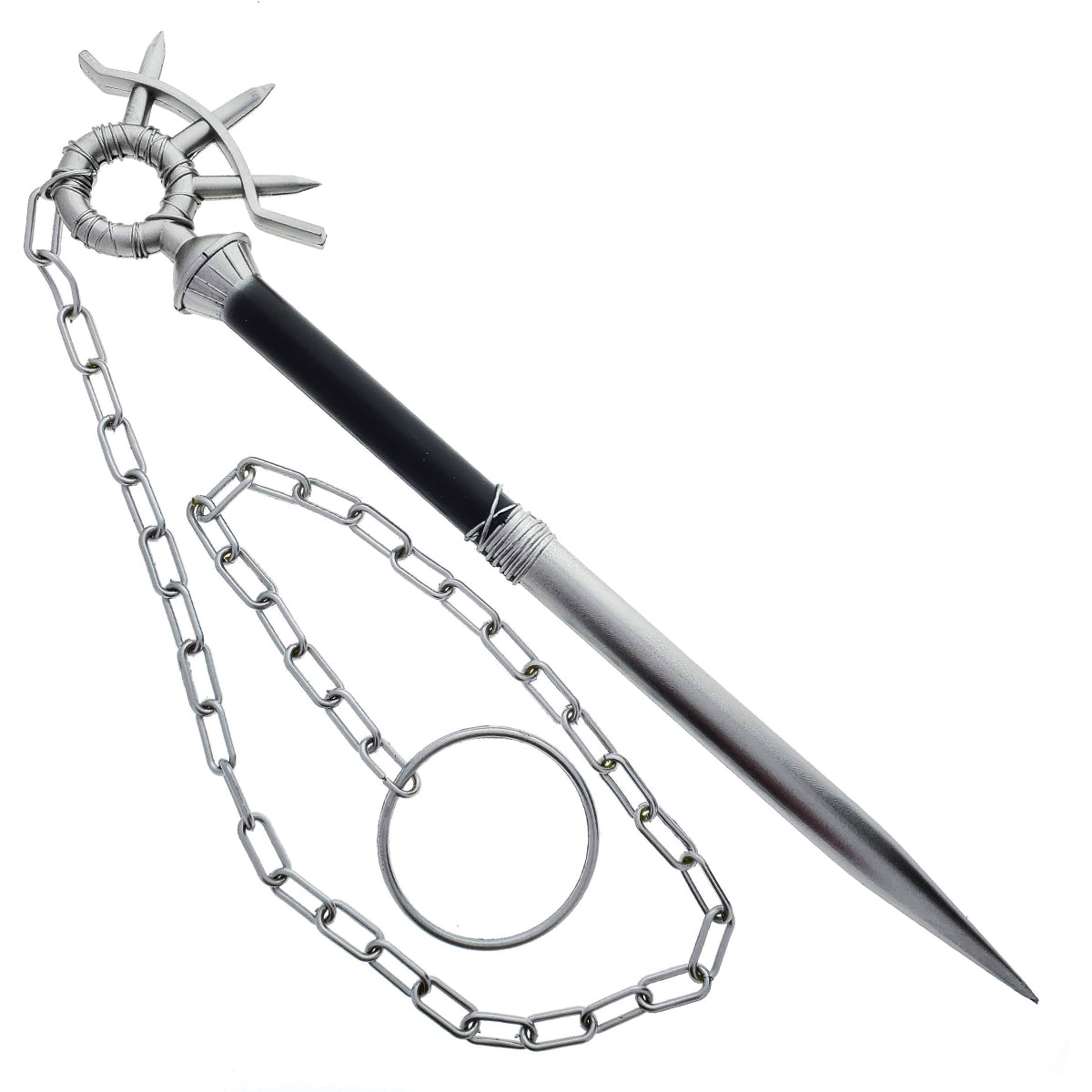 Spiked chain weapon with ring