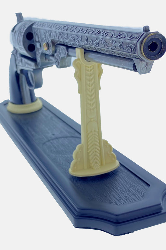 13 1/2" Decorative Antique Revolver Gun w/ Display Stand