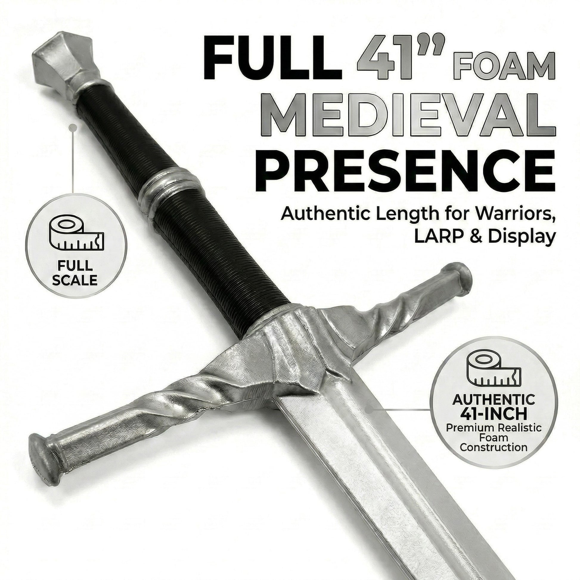 41" Medieval Foam Knight Sword