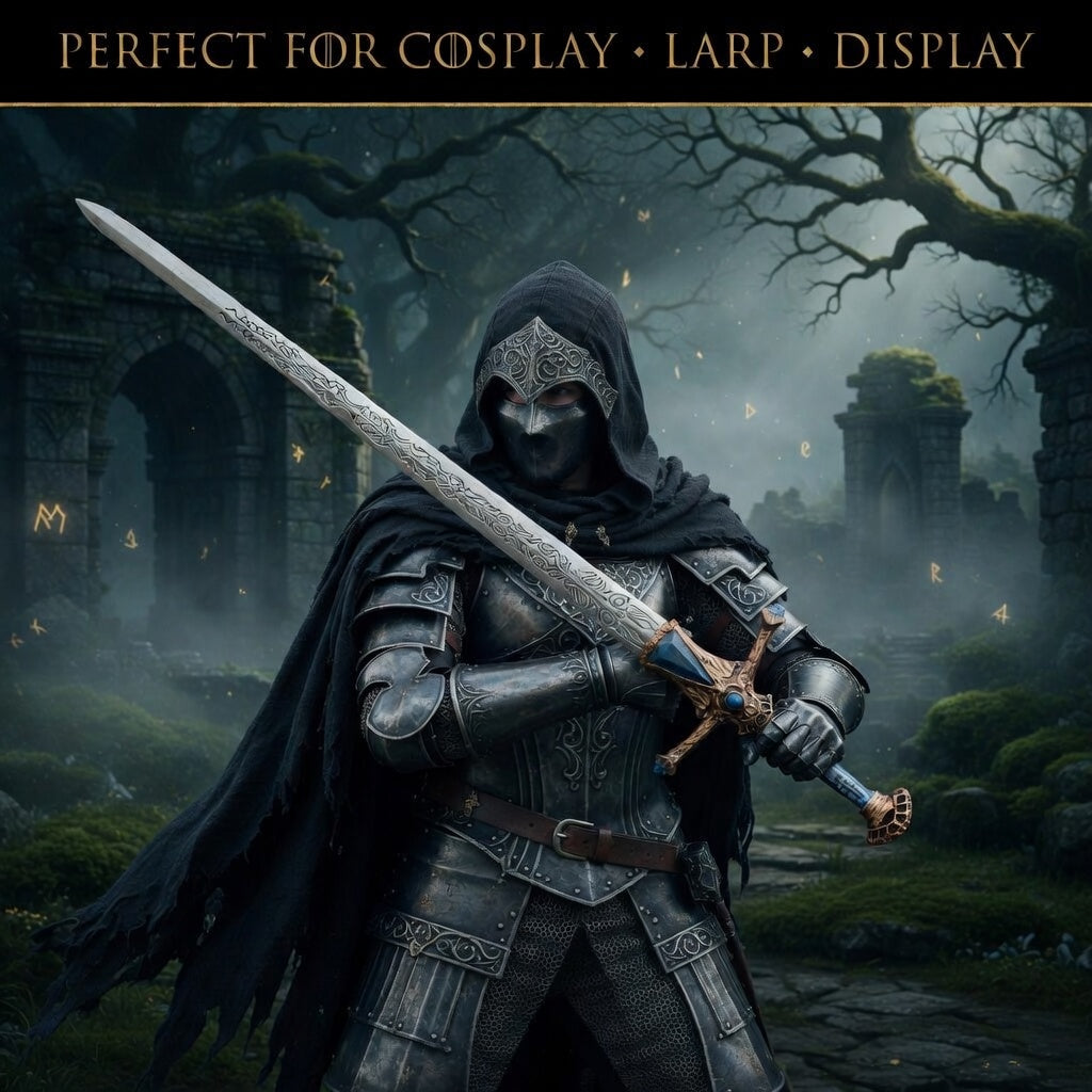 Foam Double Moon Knight Medieval Sword