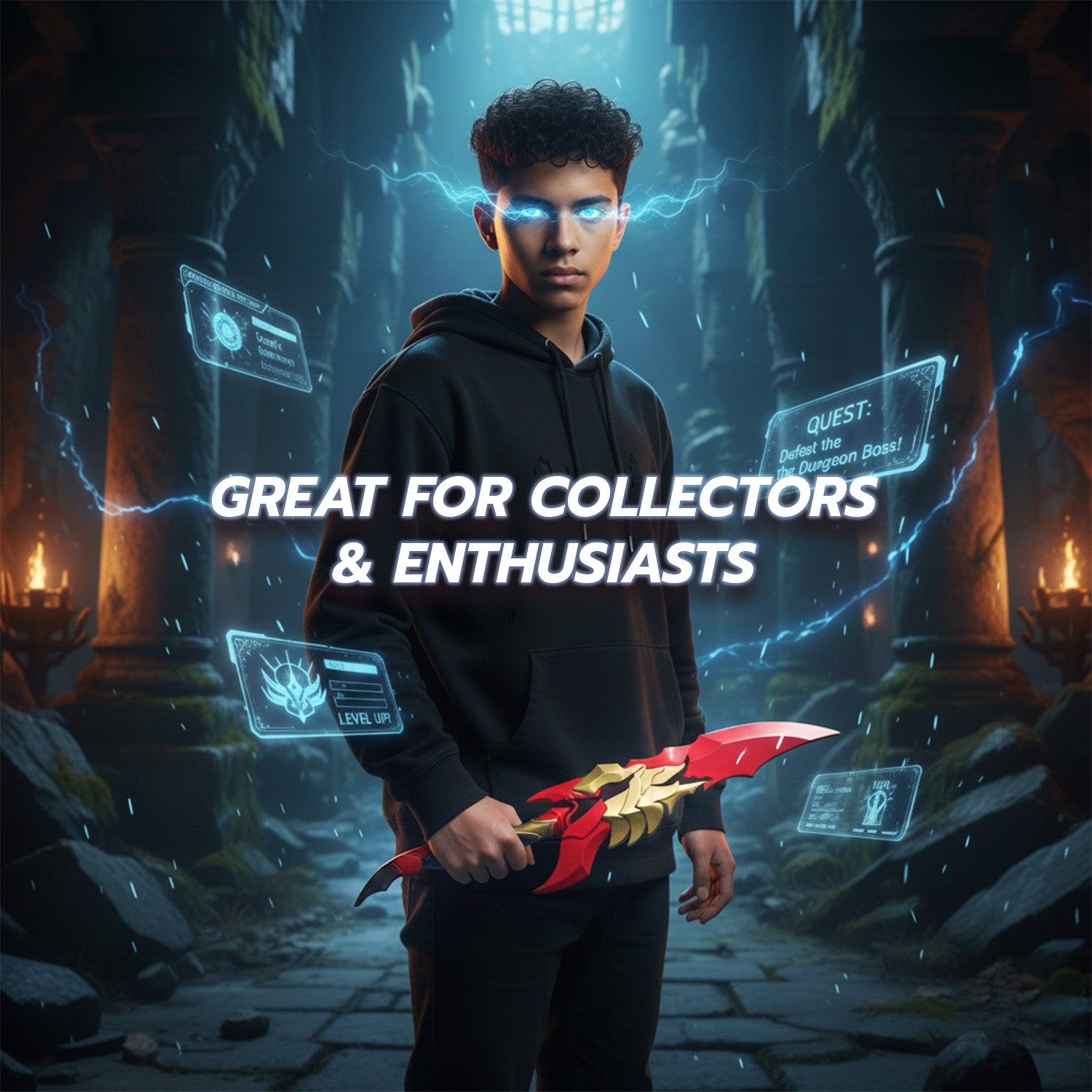 Leveling Anime Wrath Fantasy Foam Dagger