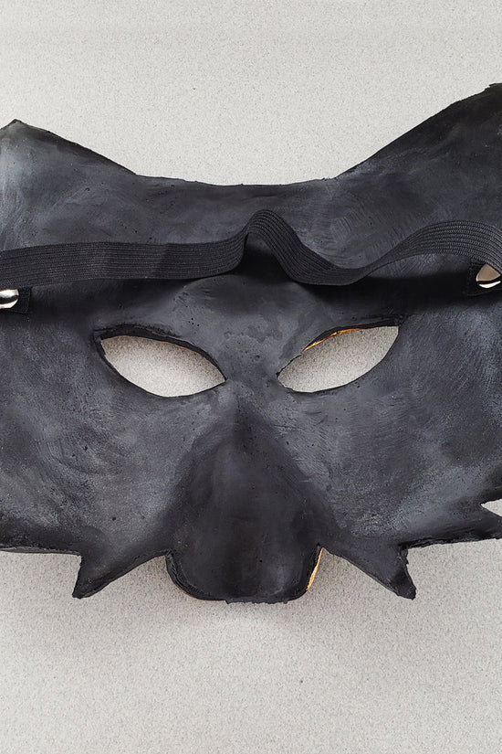 Black wolf-themed costume mask