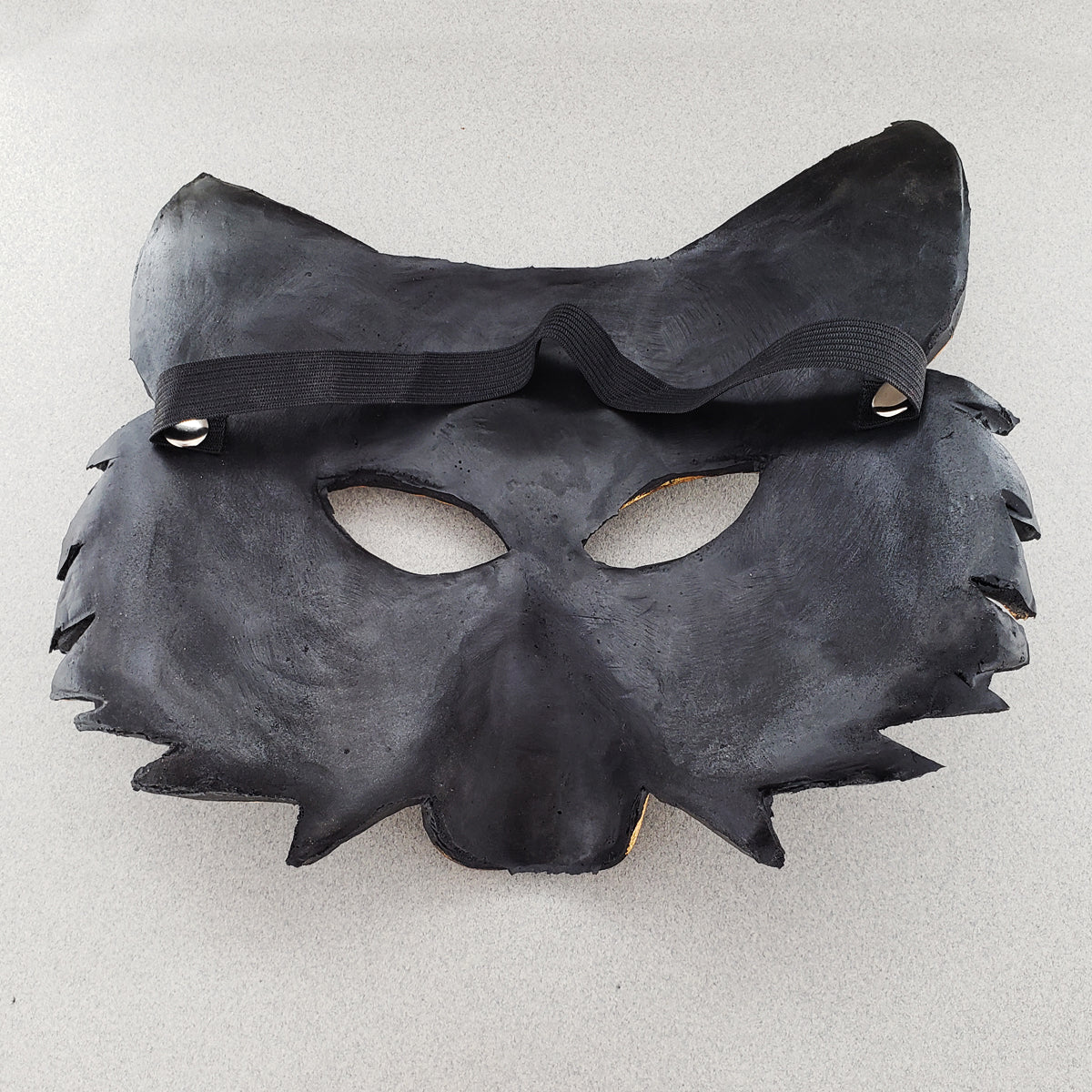 Black wolf-themed costume mask