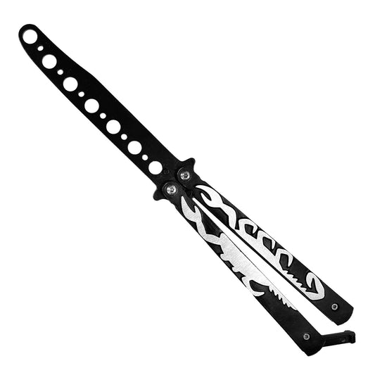 8 1/2" Black Scorpion Butterfly Training Knife