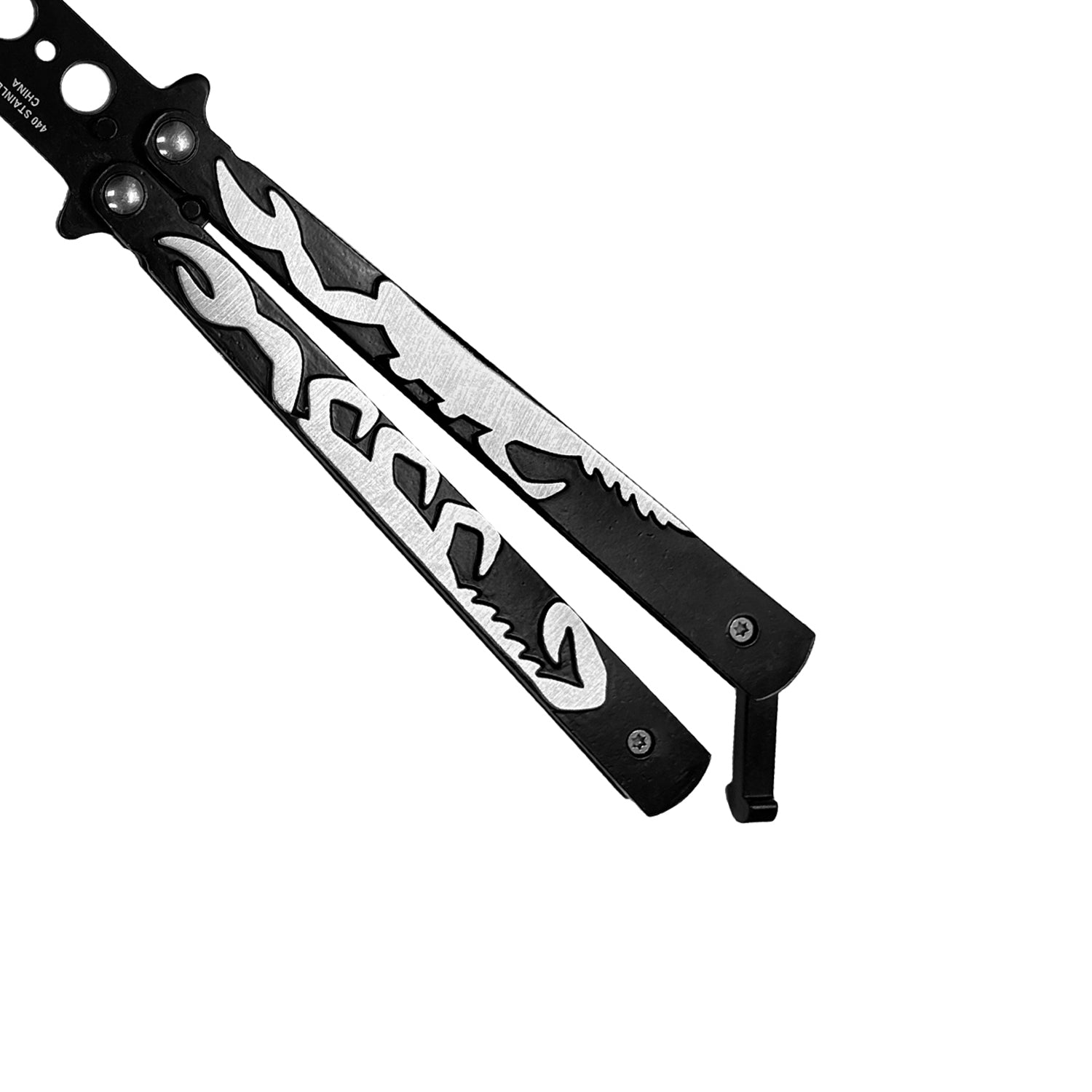 8 1/2" Black Scorpion Butterfly Training Knife