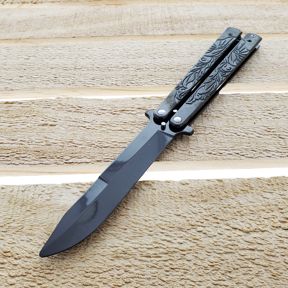 9 1/2" Black Butterfly Training Knife