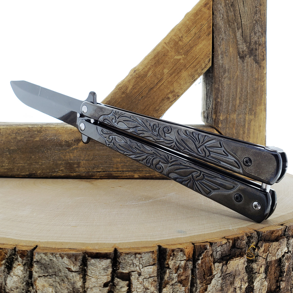 9 1/2" Black Butterfly Training Knife