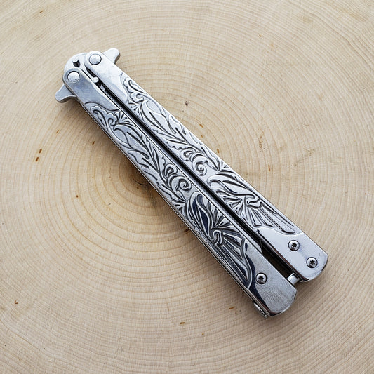 9 1/2" Chrome Butterfly Training Knife