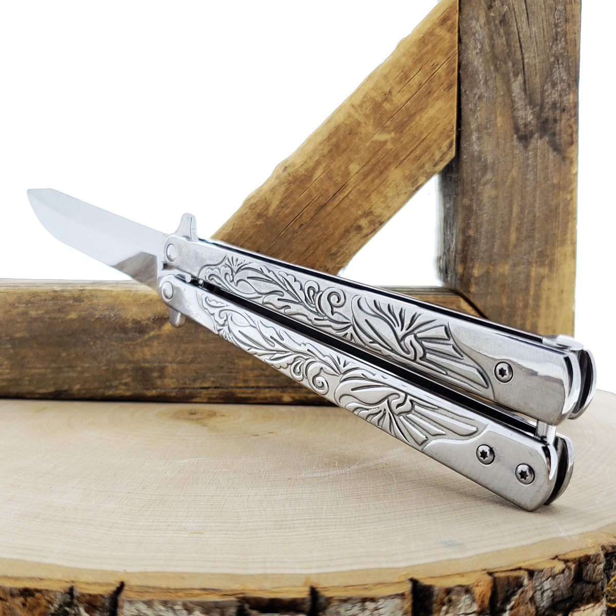 9 1/2" Chrome Butterfly Training Knife