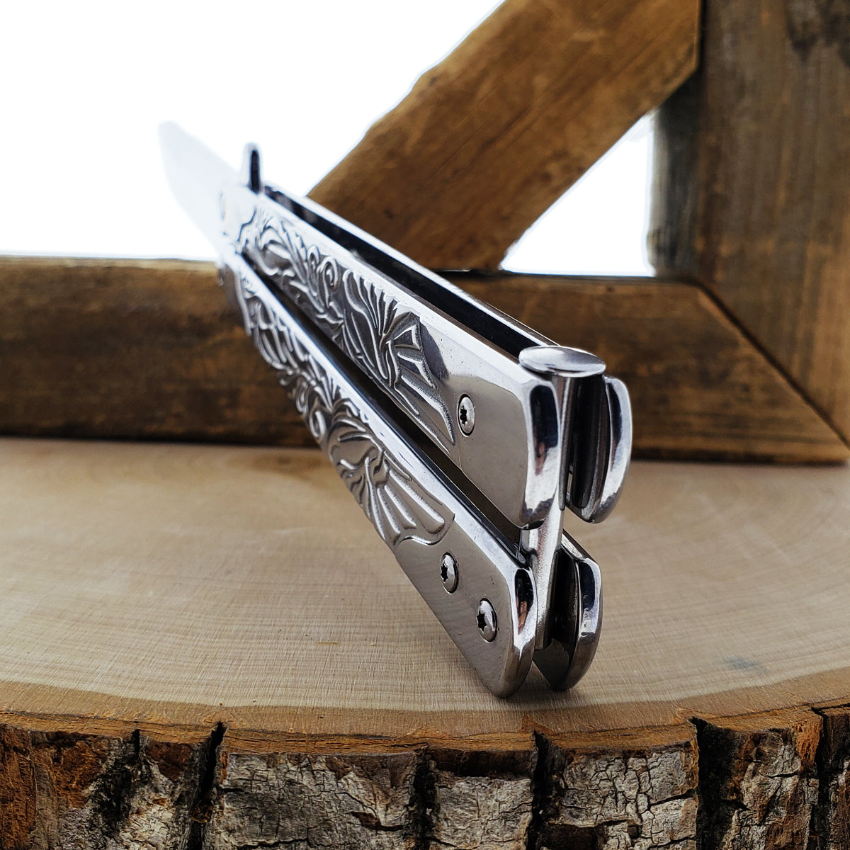 9 1/2" Chrome Butterfly Training Knife