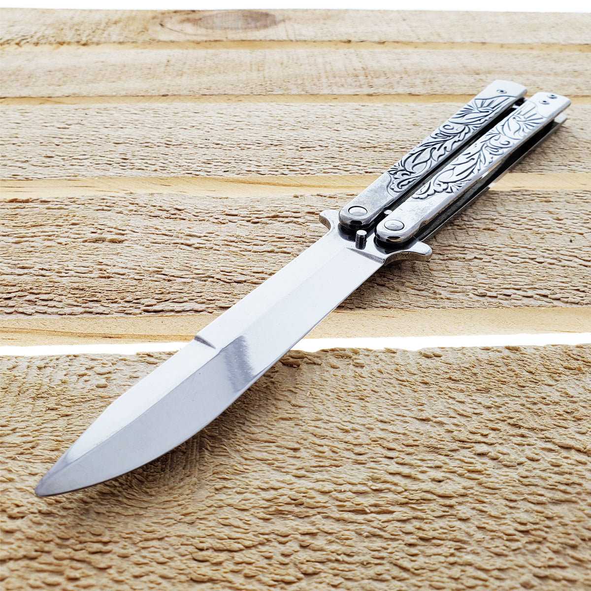 9 1/2" Chrome Butterfly Training Knife