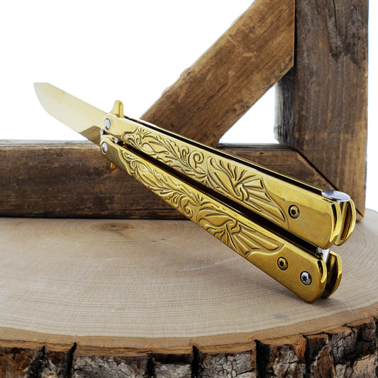 9 1/2" Gold Butterfly Training Knife