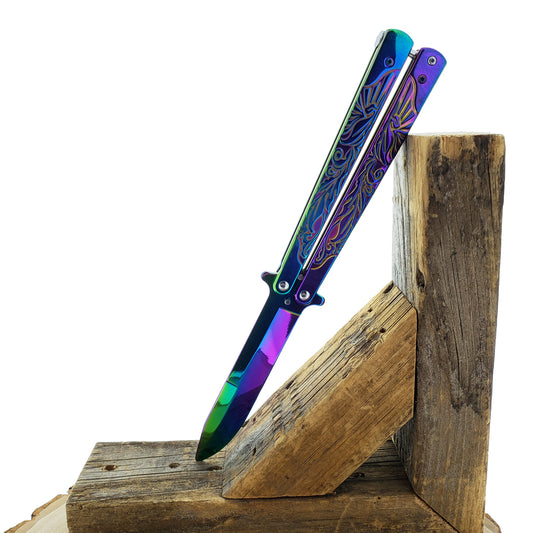 9 1/2" Rainbow Butterfly Training Knife