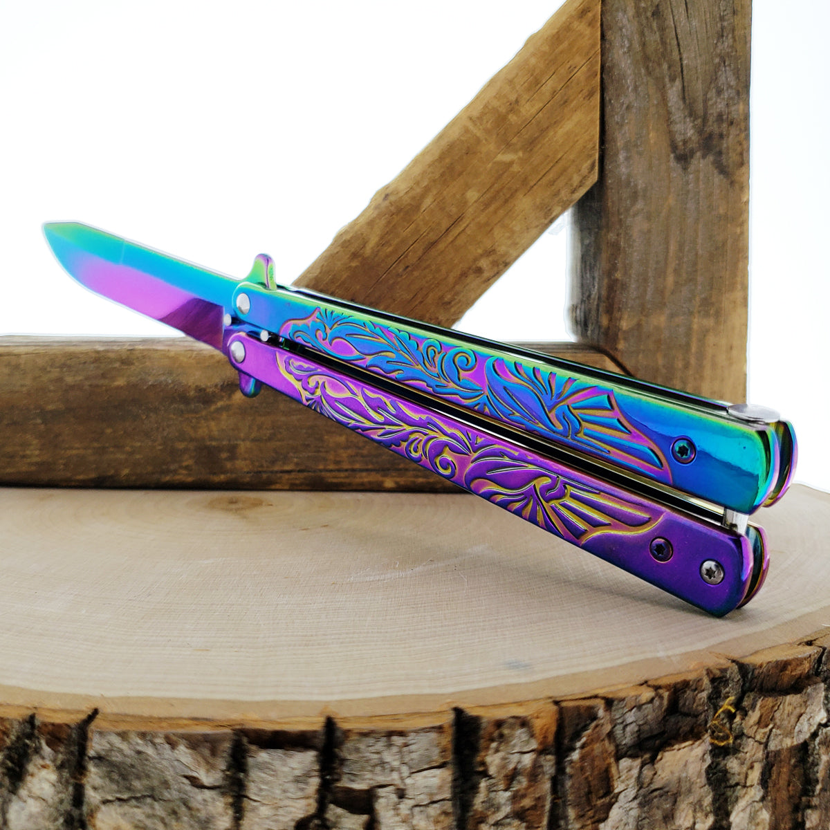 9 1/2" Rainbow Butterfly Training Knife