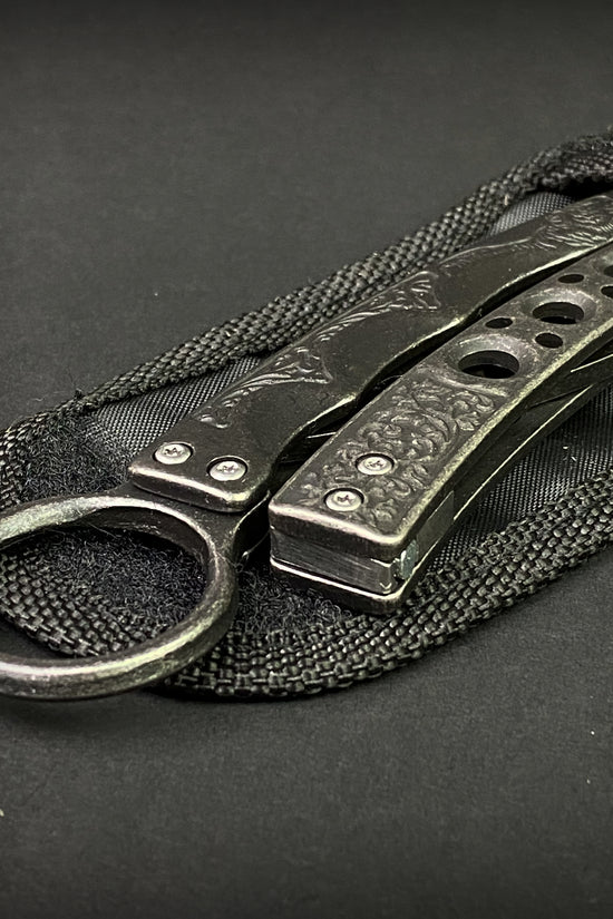 9" Black Butterfly Trainer - Balisong Practice Knife